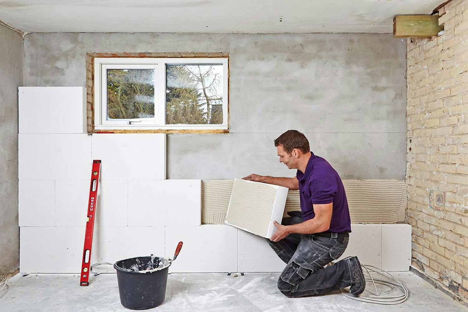 Indvendig efterisolering Indvendig efterisolering i kælder